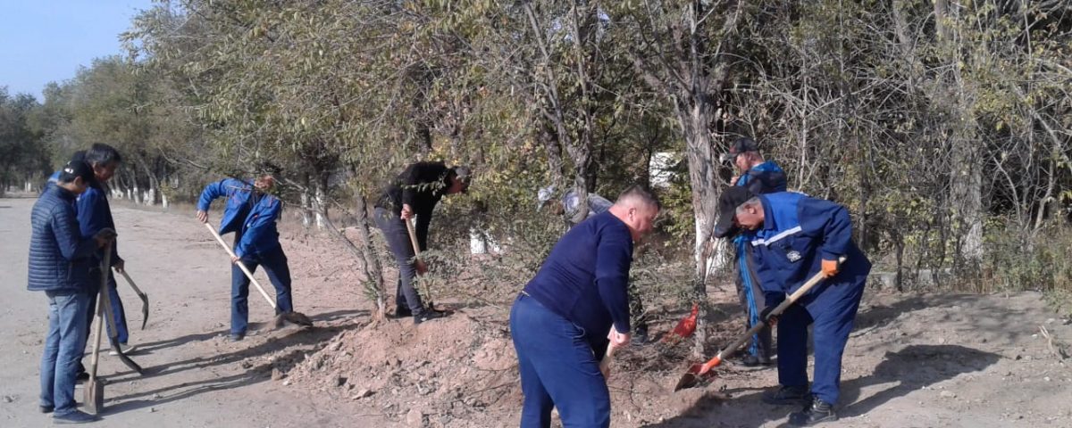 Ресей Федерациясының Мемлекеттік тергеу комитеті (ГСКР) қызметкерлері өткізген сенбілік күнінің фотосуреті